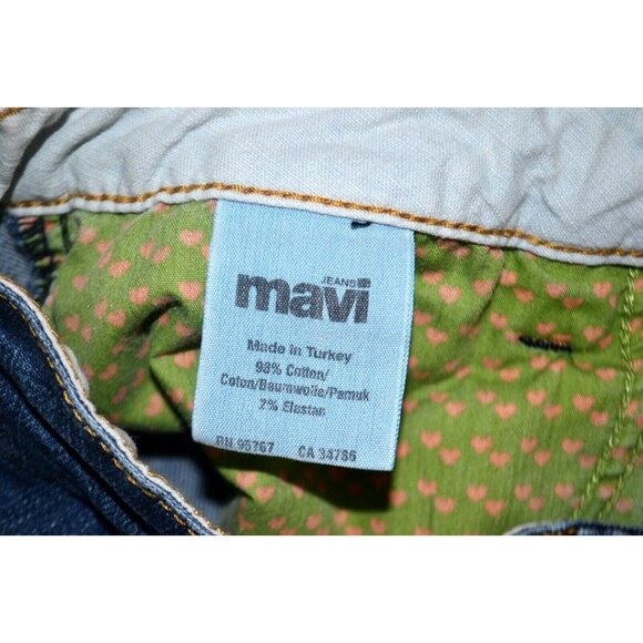 MAVI JEANS Women's Vanessa Mid Rise Straight Jeans SIZE 32/32 Dark Wash Distress - Picture 8 of 9